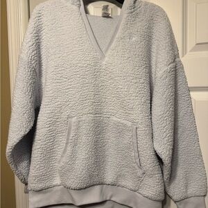 PINK Victoria's Secret Soft Gray Sherpa Jacket